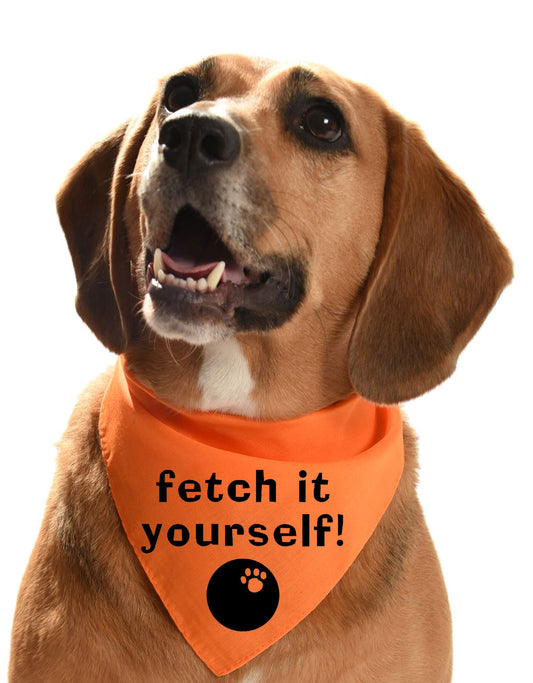 fetch it yourself dog bandana for couch loving dogs and pups