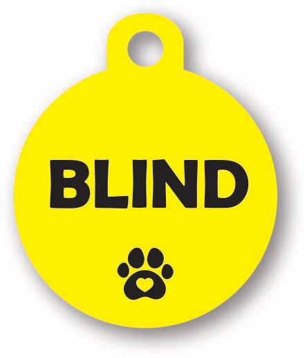 Blind dog clearance tag