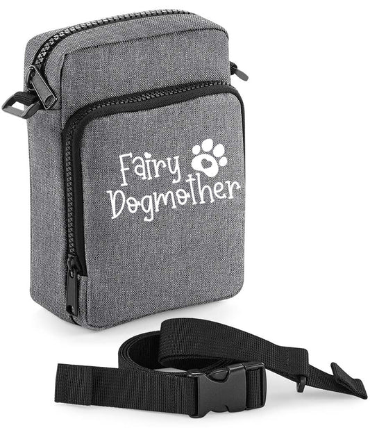 grey dogwalking multi use utility bag dog themed gift christmas birthday puppy walking training treats zipped waist bag bumbag cross-body bag