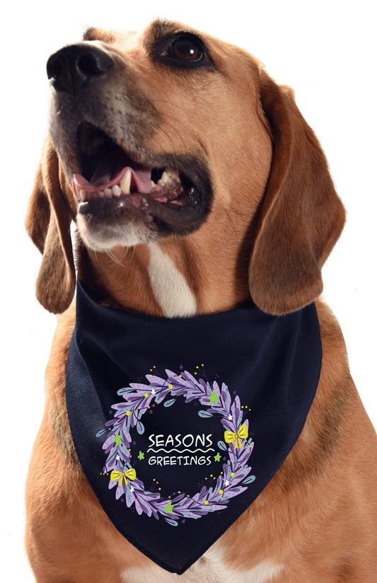 seasons greetings dog bandana limited edition