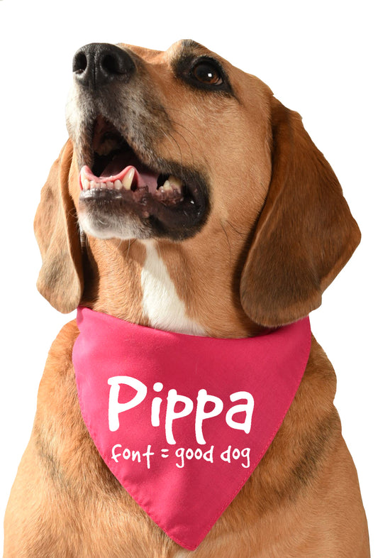personalised dog bandana / scarf with dogs name