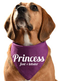 Customised dog bandana for Princess dog and puppy bandana
