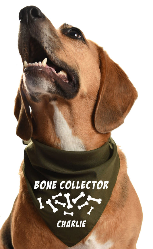 bone collector halloween dog bandana howloween party dog bonez