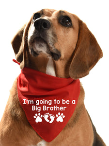 I'm going to be a big brother dog bandana new baby announcement for your dog