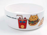 Remember catfood, fastfood kitty design unique and quirky gift designer made in scotland uk handmade kitten cat kitty kitties dish bowl