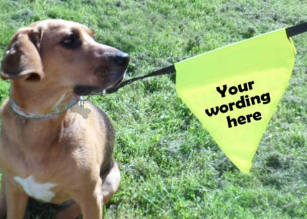 dog lead bunting with your own wording