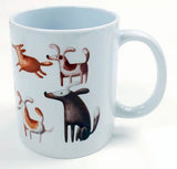 nomnom dogs the food is coming soon - quirky and unusual handmade in uk ceramic mug