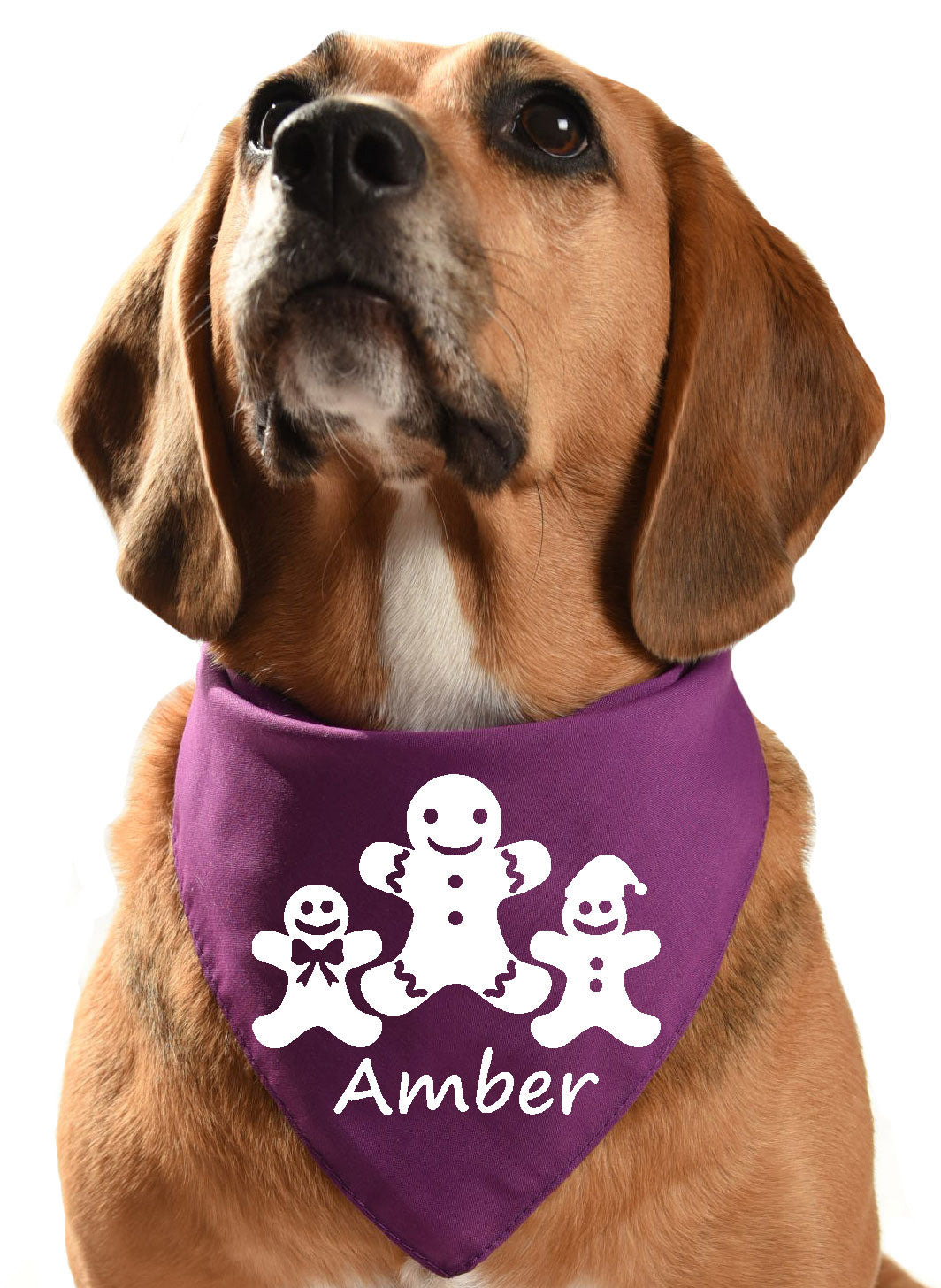 gingerbread men festive xmas christmas dog bandana puppy scarf necker neckerchief personalised