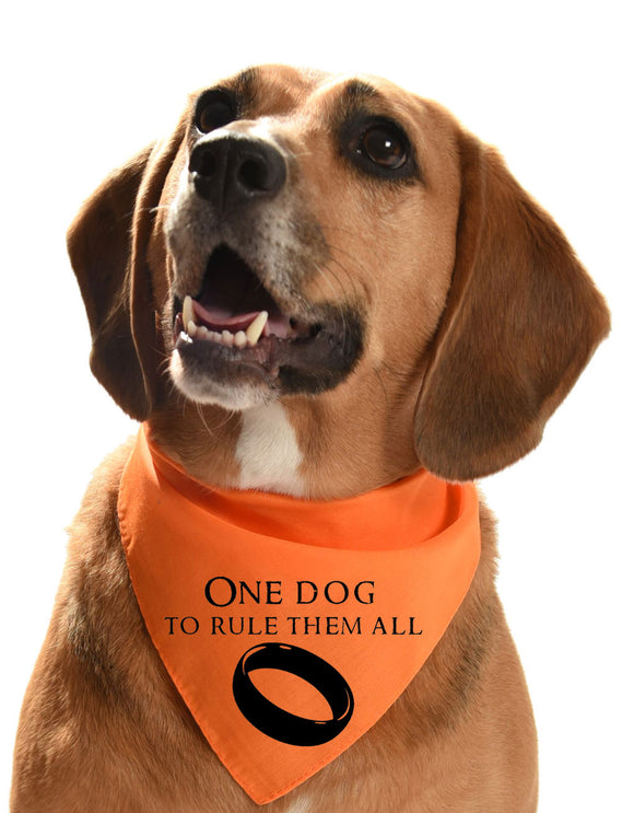 one dog to rule them all Lord of the rings and The Hobbit dog bandana