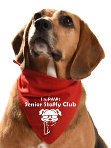 senior staffy club dog fundraising bandana
