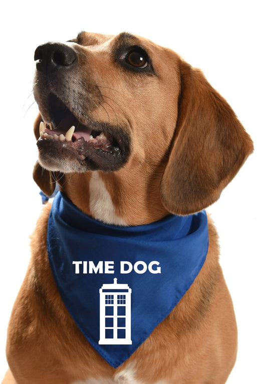 time dog dr who dog bandana time lord